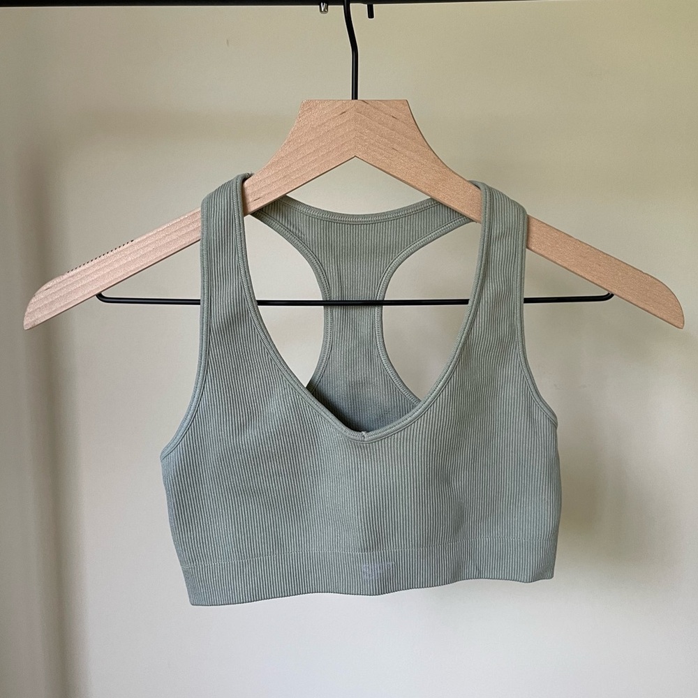Set Active Sculptflex Racer V Bra in OG Matcha Green